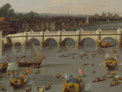 Que el agua vuelva a ser escenario, no solo trámite. Y si lo logramos, quizá el río vuelva a cantar. Canaletto (1697-1768), «Puente de Westminster, con la procesión del alcalde sobre el Támesis». 1747, óleo sobre lienzo.
Centro de Arte Británico de Yale, New Haven, Connecticut, EE.UU.
