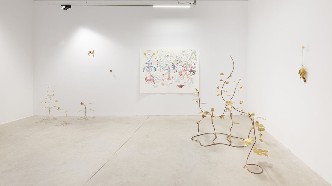 Blanca Gracia, Mala hierba nunca muere, vista de exhibición. Cortesía de la Galería Prats Nogueras Blanchard Barcelona/Madrid. Fotos por Roberto Ruiz