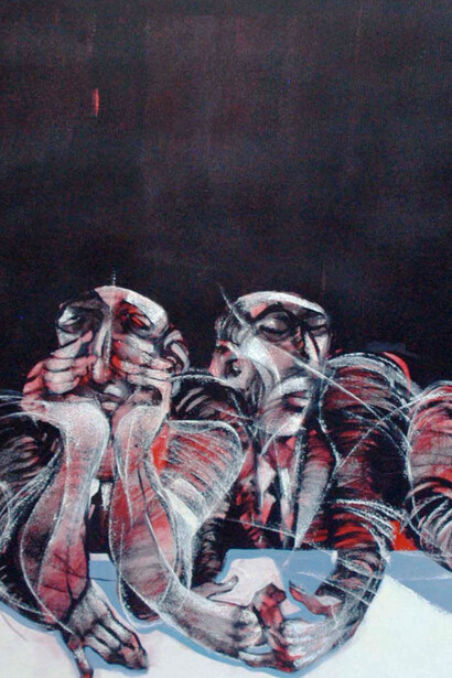 Family, 100+ù120, acrylic on canvas. Detail