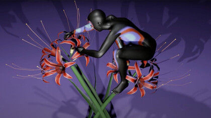 Yamadatesla, ”Cycle” in collaboration with music producer Nino Davadze, 3D video screenshot, 2024