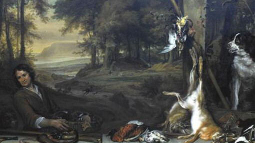 Jan Weenix, Landscape with a Huntsmen and Dead Game (Allegory of the Sense of Smell)