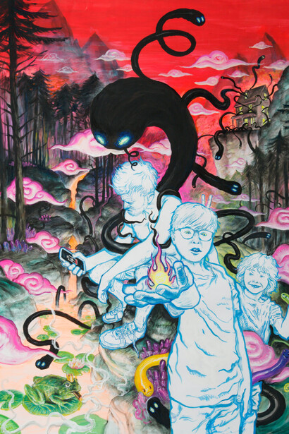 Winshluss, The dark house (detail), 2025. Courtesy of Galerie Vallois
