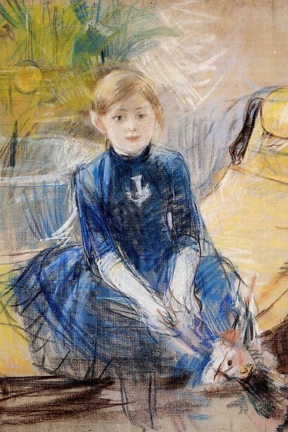 Berthe Morisot, Bambina in abito blu
