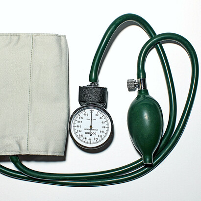 A blood pressure monitor, where relaxation is key to measuring an accurate result