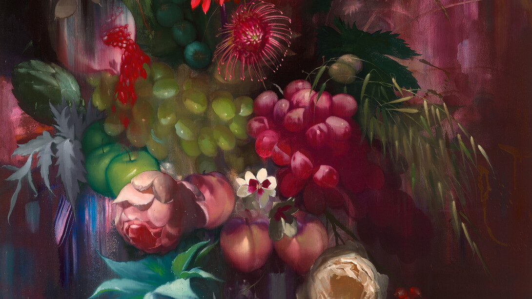 Still Life of fruit and flowers