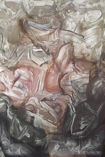 Lucas Jardin, Make-Up, 2014, Solvent on offset printing on dibond, 68.5 x 46.2 inches