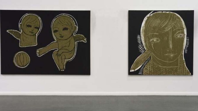 Mohannad Orabi, Exhibition view. Courtesy of Ayyam Gallery