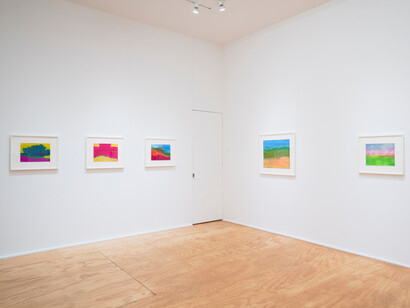 Richard Mayhew, Watercolor, exhibition view. Courtesy of Venus Over Manhattan