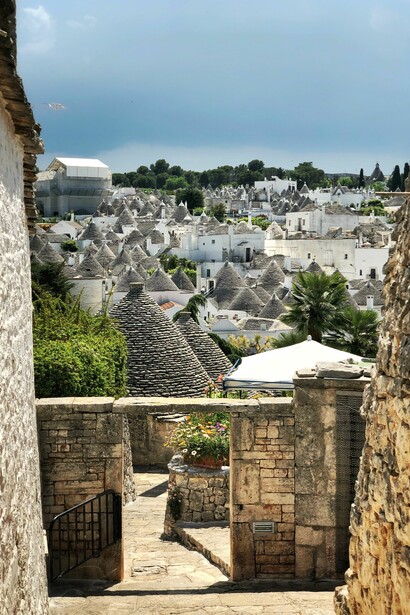 A view of the buildings in Alberobello, Italy 