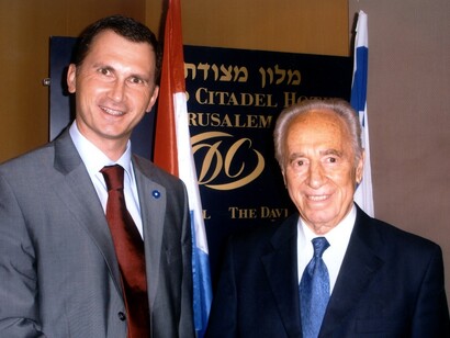 Dragan Primorac and Shimon Peres