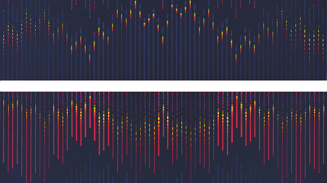 Paolo Minoli, Canzone veneziana. Quattro movimenti una pausa di due tempi, 1995. Dittico, acrilico su tela, 90 x 180 cm cad.