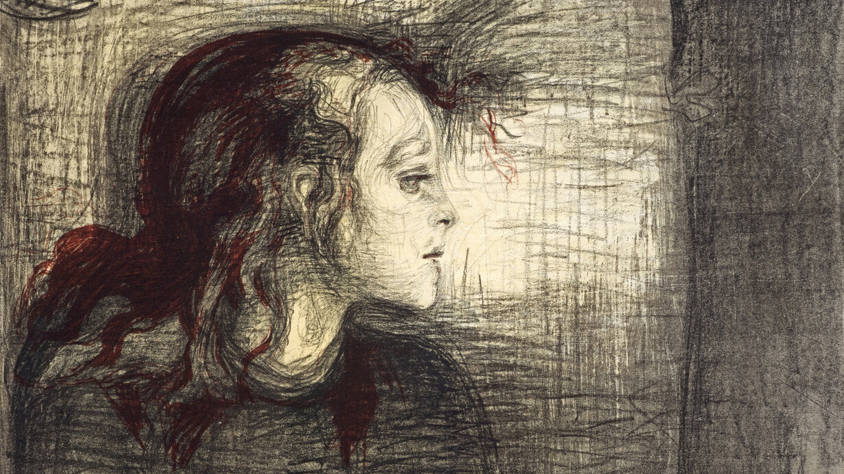 Edvard Munch (1863 - 1944), The Sick Child I, 1896, Print, colour lithograph on paper, 42.1 x 56.3 cm, Collection: Scottish National Gallery of Modern Art, purchased 1981, Photo: Antonia Reeve