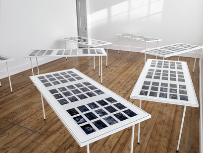 Installation view, Peter Fischli David Weiss, 'Should I paint a pirate ship
on my car with an armed figure on it holding a decapitated head by the
hair?', Sprüth Magers, London, 16 January - 14 March, 2020 Courtesy Sprüth Magers
Photography: Stephen White