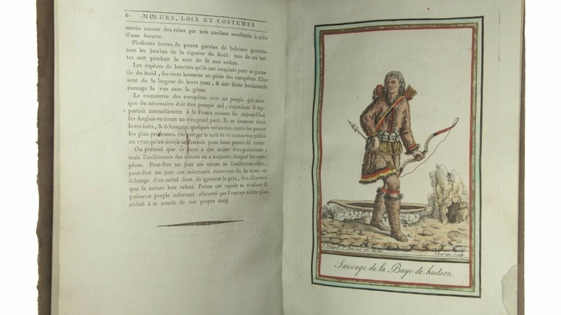 Jacques Grasset de Saint-Sauveur, Moeurs, loix et costumes des sauvages de la Baye d'Hudson, about 1796. Gift of Dr. J. lawrence Hutchison, M2004.117.20 © McCord Museum