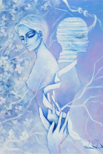 Anna Rita Alatan, Secret Soul, Acrylic on Canvas, 38.5" x 31.5"