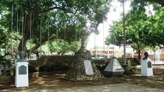 Parque Mora y Cañas, otrora Los Jobos, donde fueron fusilados el expresidente Juan Rafael Mora y el general José María Cañas. Foto: Jaime García