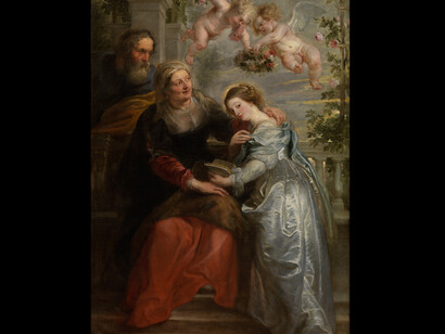 Peter Paul Rubens (1577-1640), L'Éducation de Marie | Die Erziehung Marias | The Education of Mary, vers | um | c. 1630, huile sur toile | Öl auf Leinwand | oil on canvas, 196,2 x 141,7 cm, Koninklijk Museum voor Schone Kunsten, Antwerpen, BE © KMSKA - Lukas-Art in Flanders vzw. Photo: Hugo Maertens