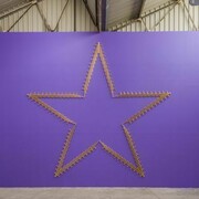 Kendell Geers, Stairway To Heaven 101, 2011, gold leaf on police battons, 700 x 700 cm, Courtesy Galleria Continua, San Gimignano/Beijing/Le Moulin, Photo by Oak Taylor-Smith