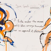 Norman Bluhm and John Yau, Sam Spade haiku #1, circa 1988. Courtesy of Schneider Museum of Art