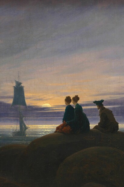 La Luna saliendo a la orilla del mar, 1822. Caspar David Friedrich