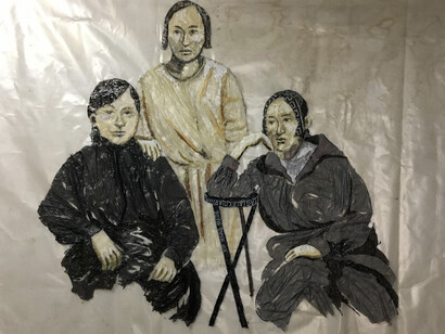 Mariam-apa, plastic bags on polythylene, 135X150 cm, 2020