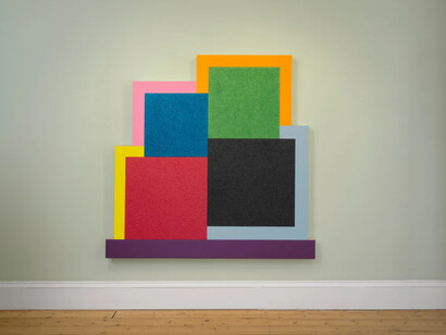 Peter Halley, exhibition view. Courtesy of Massimo de Carlo Gallery