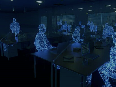 Engaging with the metaverse against the backdrop of a Cyber City skyline in the future