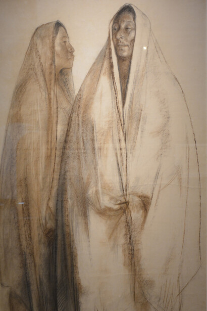 Francisco Zúñiga, Dos mujeres de pie con rebozo (1971). Fotos: AKEZ