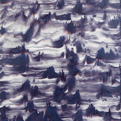 Bernard Frize, Elba, 1993. Acrylic and resin on canvas, 219.5 x 194.5 cm. Courtesy of the artist/Simon Lee Gallery