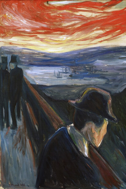 Edward Much, "DIsperazione", (1892). Rappresentante di uno dei movimenti pittorici, l’Espressionismo, più rappresentativi del secolo scorso, “comunicava” in modo magistrale