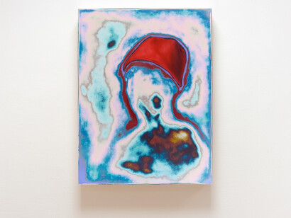 bn+BRINANOVARA, Unpredictable Ecosystem 8, 2019, oil paint, sanded enamels, mdf board, wood, transparent varnish, 57x43x6 cm
courtesy the artists
