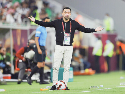 Xavi Hernández, entrenador del primer equipo del FC Barcelona