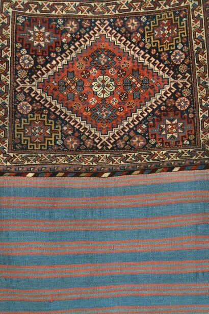 Tom's Rug, Qashqa'i Khorjin, 2024. Courtesy of the artist and McCormick Gallery