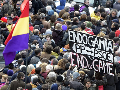 Pancartas durante la marcha