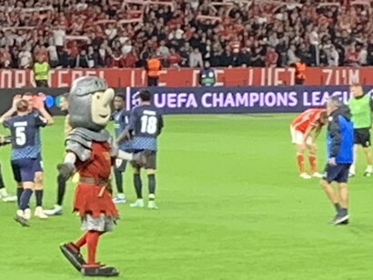 La Mascot dell' FC Union Berlin "Ritter Keule"