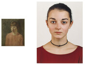 Joseph Higgins, Portrait of a Girl in Pink (undated), Oil on canvas, 47 x 56 cm, Collection Crawford Art Gallery, Cork
Photograph © Crawford Art Gallery. Denis Mortell Photography & Thomas Ruff, Porträt 2001 (A. Roters), 2001, C-print
210 x 165 cm, Collection Irish Museum of Modern Art, Purchase, 2002

