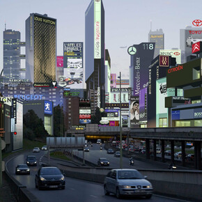 Alain Bublex, Plan Voisin de Paris – V2 circulaire secteur A23 (detail), 2013. Courtesy of Galerie Vallois