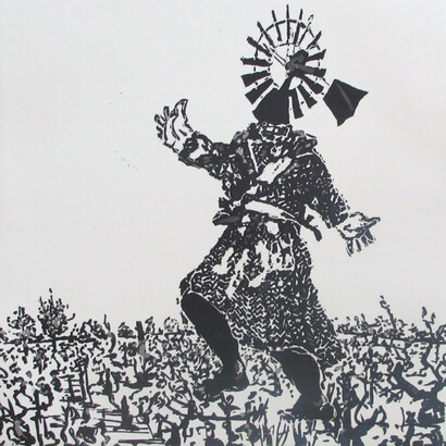 William Kentridge, West Coast Series (Set of 5 Prints), Scarecrow , 2010. Courtesy of David Krut Projects