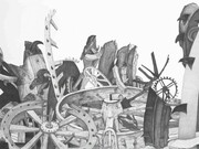 Michael Landy, Saint Catherine Wheels found dumped outside The National Gallery, 2012, pencil on paper
