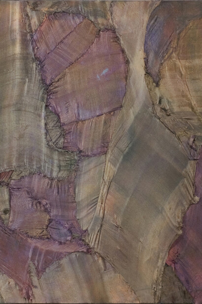 Puckered Index, 2014 , Hand-dyed silk, 24 x 18 in. 
