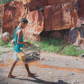 Rance Jones, Revolution of Rust, 2023, watercolor on paper, 27x37 inches. Courtesy of Forum Gallery, New York