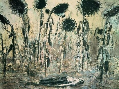 Die Orden der Nacht, 1996, acrylic, emulsion, and shellac on canvas
