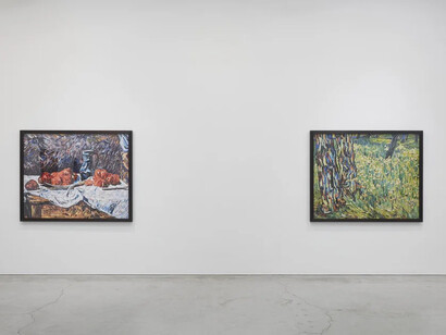 Vik Muniz, Brushstrokes, exhibition view. Courtesy of Sikkema Malloy Jenkins