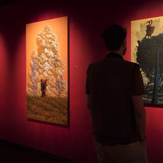 Lee Gihun, Masquerade – Pietà, vista della mostra. Per gentile concessione della Galleria Dorothy Circus