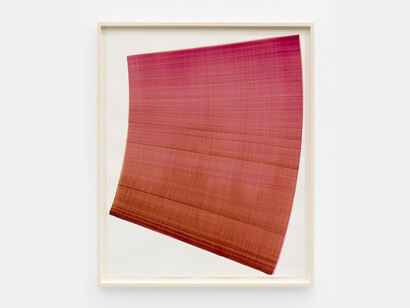 Duotone Shaped 3, 2023, Acrylic on paper, framed dimensions: 44.5 x 36.5 x 2 inches, 104 x 84 x 5 cm., unframed dimensions: 41 x 33 inches, 104 x 84 cm. Courtesy of The Hole, Los Angeles