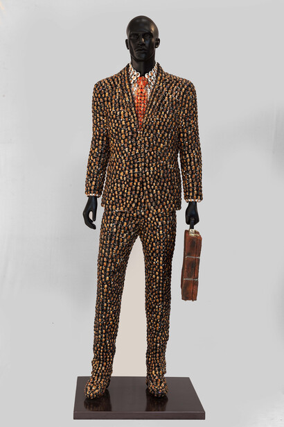 Valay Shende, Man with briefcase, Courtesy Opera Gallery 