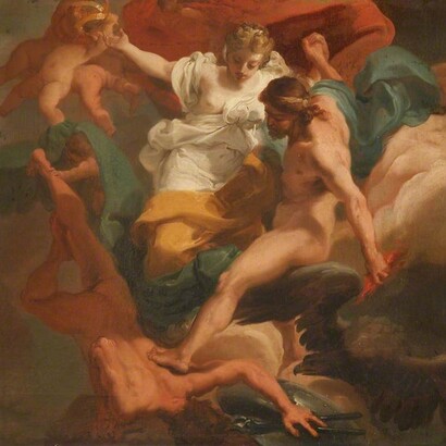"Zeus con Era che scacciano Efesto", 1761-69, Gaetano Gandolfi. National Trust, Heelis, Swindon, Wiltshire, England, UK