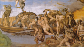 Michelangelo, Giudizio Universale, dettaglio, Cappella Sistina, Roma