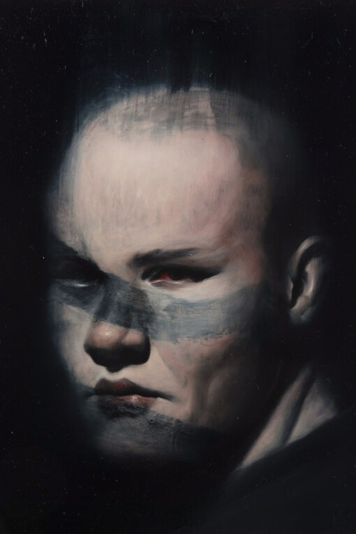 Ken Currie, War Paint #3, 2017, Oil on panel, (c) Ken Currie, Courtesy of Flowers Gallery London and New York