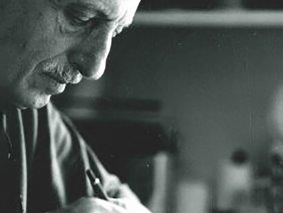 Giovanni Ioppolo al tavolo da disegno, 1997